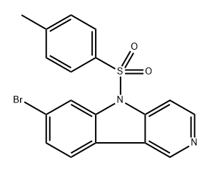 7-Bromo-5-(toluene-4-sulfonyl)-5H-pyrido[4,3-b]indole 结构式