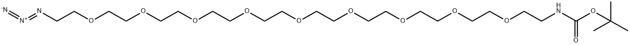 t-boc-N-amido-PEG9-azide 结构式