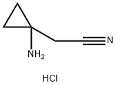 2-(1-氨基环丙基)乙腈(盐酸盐) 结构式