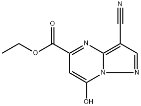 ethyl 3-cyano-7-hydroxypyrazolo[1,5-a]pyrimidine-5-carboxylate 结构式