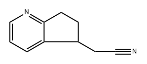 2-(6,7-dihydro-5H-cyclopenta[b]pyridin-5-yl)acetonitrile 结构式