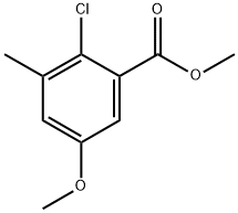 methyl 2-chloro-5-methoxy-3-methylbenzoate 结构式