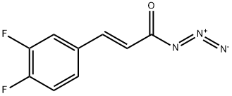 2-Propenoyl azide, 3-(3,4-difluorophenyl)-, (2E)- 结构式