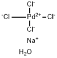 Sodium tetrachloroplladate(II) trihydrate 结构式