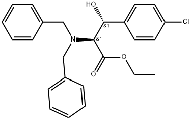 (βR)-4-Chloro-β-hydroxy-N,N-bis(phenylmethyl)-L-phenylalanine ethyl ester 结构式