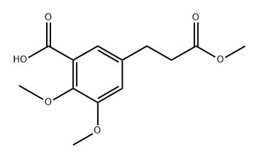2,3-dimethoxy-5-(3-methoxy-3-oxopropyl)benzoic acid 结构式