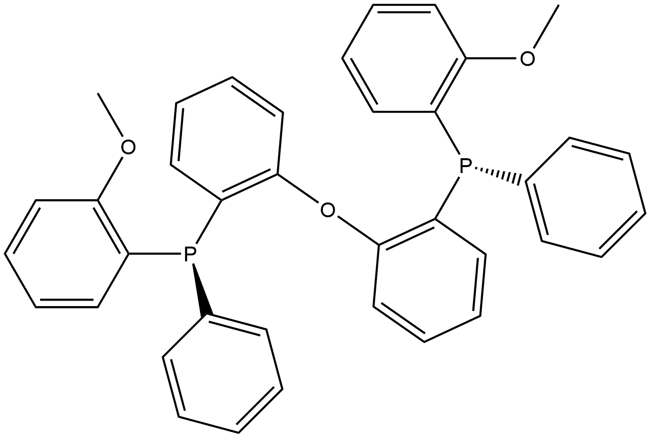 (1S,1'S)-(-)-(Oxybis(2,1-phenylen))bis((2-methoxyphenyl)(phenyl)phosphine) 结构式