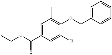 Ethyl 4-(benzyloxy)-3-chloro-5-methylbenzoate 结构式