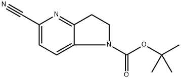 5-氰基-2,3-二氢-1H-吡咯并[3,2-B]吡啶-1-羧酸叔丁基酯 结构式