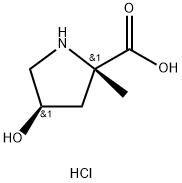 L-Proline, 4-hydroxy-2-methyl-, hydrochloride (1:1), (4R)- 结构式