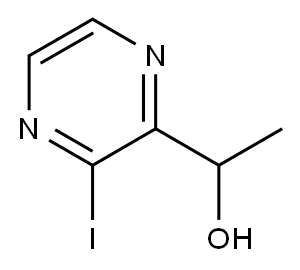 1-(3-碘吡嗪-2-基)乙醇 结构式