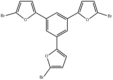 1,3,5-三(5-溴呋喃-2-基)苯 结构式