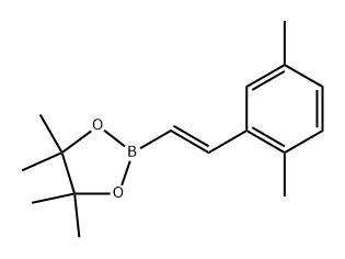 (E)-2-(2,5-二甲基苯乙烯基)-4,4,5,5-四甲基-1,3,2-二氧硼烷 结构式