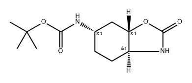 ((3AS,6S,7AS)-2-氧代八氢苯并[D]噁唑-6-基)氨基甲酸叔丁酯 结构式