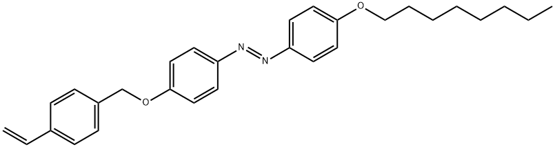 1-[4-(4-乙烯基苯基)甲氧基]苯基]-2-[4-辛氧基]苯基]偶氮化合物 结构式
