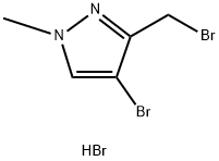 4-溴-3-(溴甲基)-1-甲基-1H-吡唑氢溴酸盐 结构式