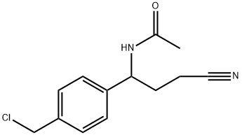 N-[1-[4-(氯甲基)苯基]-3-氰丙基]乙酰胺 结构式