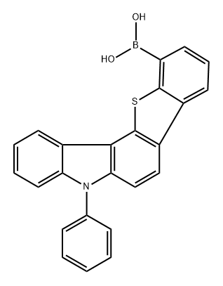 B-(5-Phenyl-5H-[1]benzothieno[3,2-c]carbazol-11-yl)boronic acid 结构式