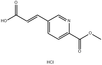 (2E)-3-[6-(methoxycarbonyl)pyridin-3-yl]prop-2-enoic acid hydrochloride 结构式