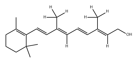 维生素A(视黄醇) 结构式