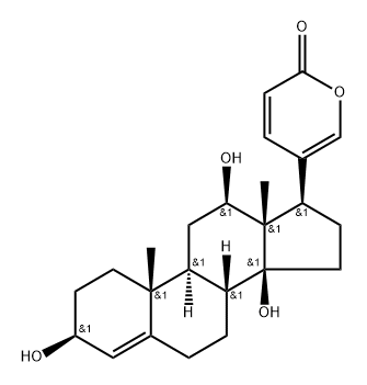 3β,12β,14-Trihydroxybufa-4,20,22-trienolide 结构式