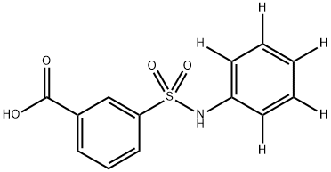 3-(Anilinosulfonyl)benzenecarboxylic Acid-d5 结构式