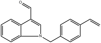 1-[(4-乙烯基苯基)甲基]-1H-吲哚-3-甲醛 结构式