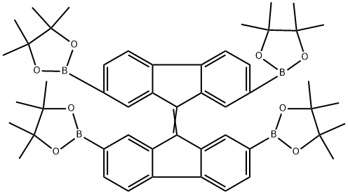 2,2',7,7'-四(4,4,5,5-四甲基-1,3,2-二氧杂硼烷-2-基)-9,9'-双芴基 结构式