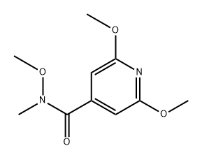 2,6-Dimethoxy-N-methoxy-N-methyl-4-pyridinecarboxamide 结构式