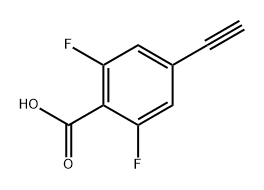 4-乙炔基-2,6-二氟苯甲酸 结构式