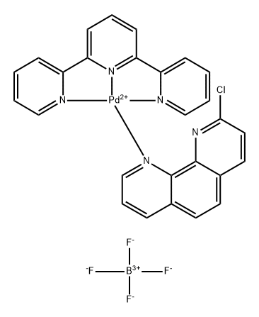 [PD(TERPY)(2-CL-PHEN)](BF4)2 结构式