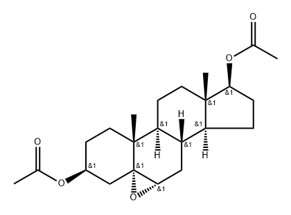 Androstane-3,17-diol, 5,6-epoxy-, 3,17-diacetate, (3β,5α,6α,17β)- 结构式