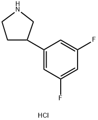 3-(3,5-二氟苯基)吡咯烷盐酸盐 结构式