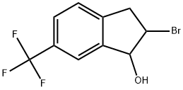 2-bromo-5-(trifluoromethyl)-2,3-dihydro-1H-inden-1-ol 结构式