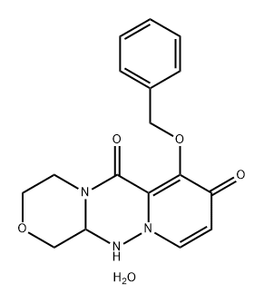 7-(benzyloxy)-3,4,12,12a-tetrahydro-
1H-[1,4]oxazino[3,4-c]pyrido[2,1-f][1,2,4]triazine-
6,8-dione, hemihydrate