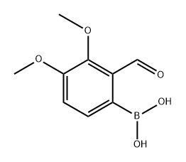 2-甲酰基-3,4-二甲氧基苯硼酸 结构式