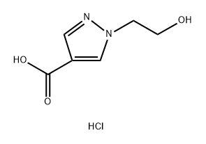 1-(2-羟乙基)-1H-吡唑-4-羧酸(盐酸盐) 结构式
