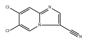 6,7-dichloroimidazo[1,2-a]pyridine-3-carbonitrile 结构式