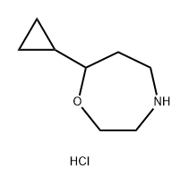 7-CYCLOPROPYL-1,4-OXAZEPANE HYDROCHLORIDE 结构式