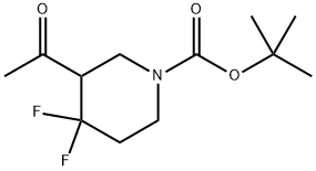 TERT-BUTYL 3-ACETYL-4, 4- DIFLUOROPIPERIDINE-1- CARBOXYLATE 结构式