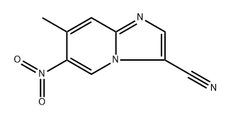 7-methyl-6-nitroimidazo[1,2-a]pyridine-3-carbonitrile 结构式