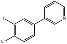 3-(4-Chloro-3-fluorophenyl)pyridine 结构式