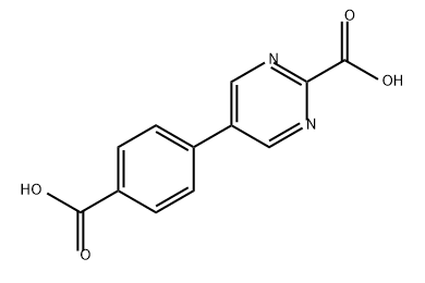 5-(4-羧基苯基)-嘧啶-2-甲酸 结构式