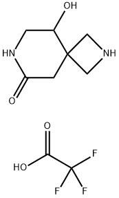 9-HYDROXY-2,7-DIAZASPIRO[3.5]NONAN-6-ONE, TRIFLUOROACETIC ACID 结构式