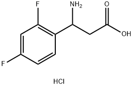 Benzenepropanoic acid, β-amino-2,4-difluoro-, hydrochloride (1:1) 结构式