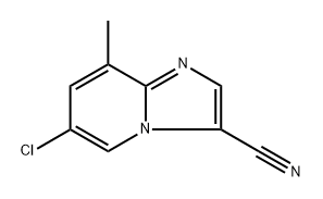 6-chloro-8-methylimidazo[1,2-a]pyridine-3-carbonitrile 结构式