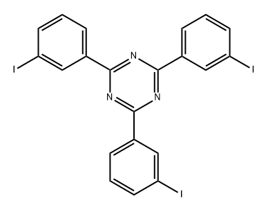 2,4,6-三(3-碘苯基)-1,3,5-三嗪 结构式