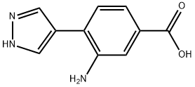 3-amino-4-(1H-pyrazol-4-yl)benzoic acid 结构式