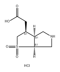 RAC-2-[(3R,3AR,6AR)-1,1-DIOXO-HEXAHYDRO-2H-1LAMBDA6-THIENO[2,3-C]PYRROL-3-YL]ACETIC ACID HYDROCHLORIDE 结构式