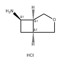 RAC-(1R,5R,6S)-3-OXABICYCLO[3.2.0]HEPTAN-6-AMINE HYDROCHLORIDE 结构式